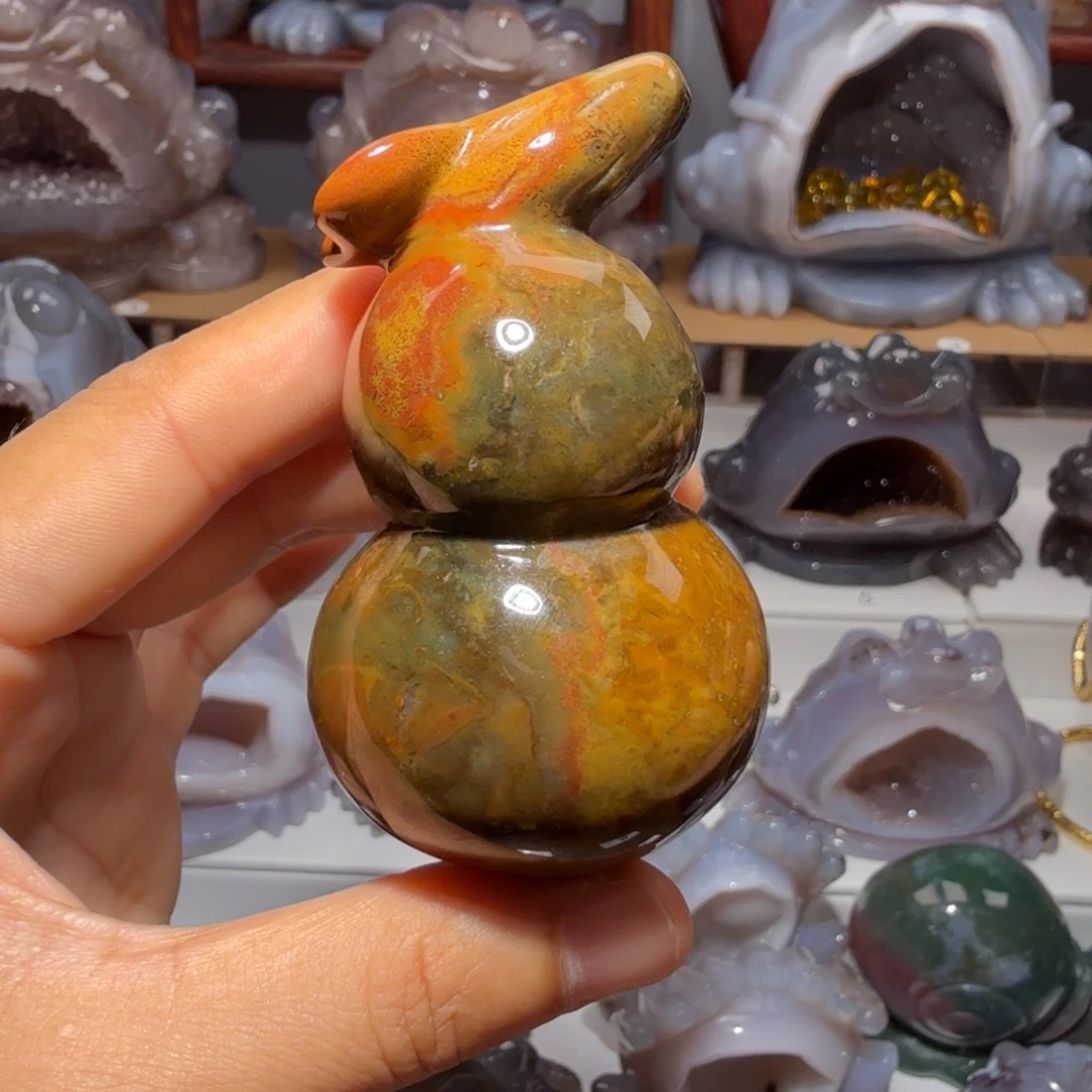 橙***记玛瑙/玉髓未镶嵌摆件