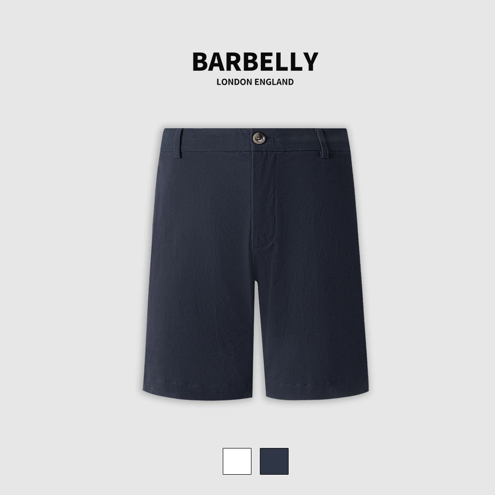 娜先生 BC7800同款 百慕大系列白色高定棉松弛高尔夫球短裤五分裤