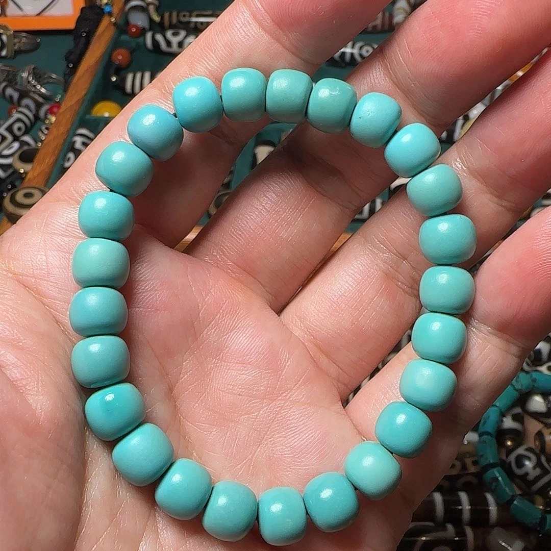 合金绿松石手链原矿绿松石单圈