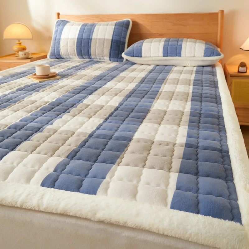加厚牛奶绒床垫软垫家用租房专用保护垫床单防滑垫珊瑚绒床褥垫子