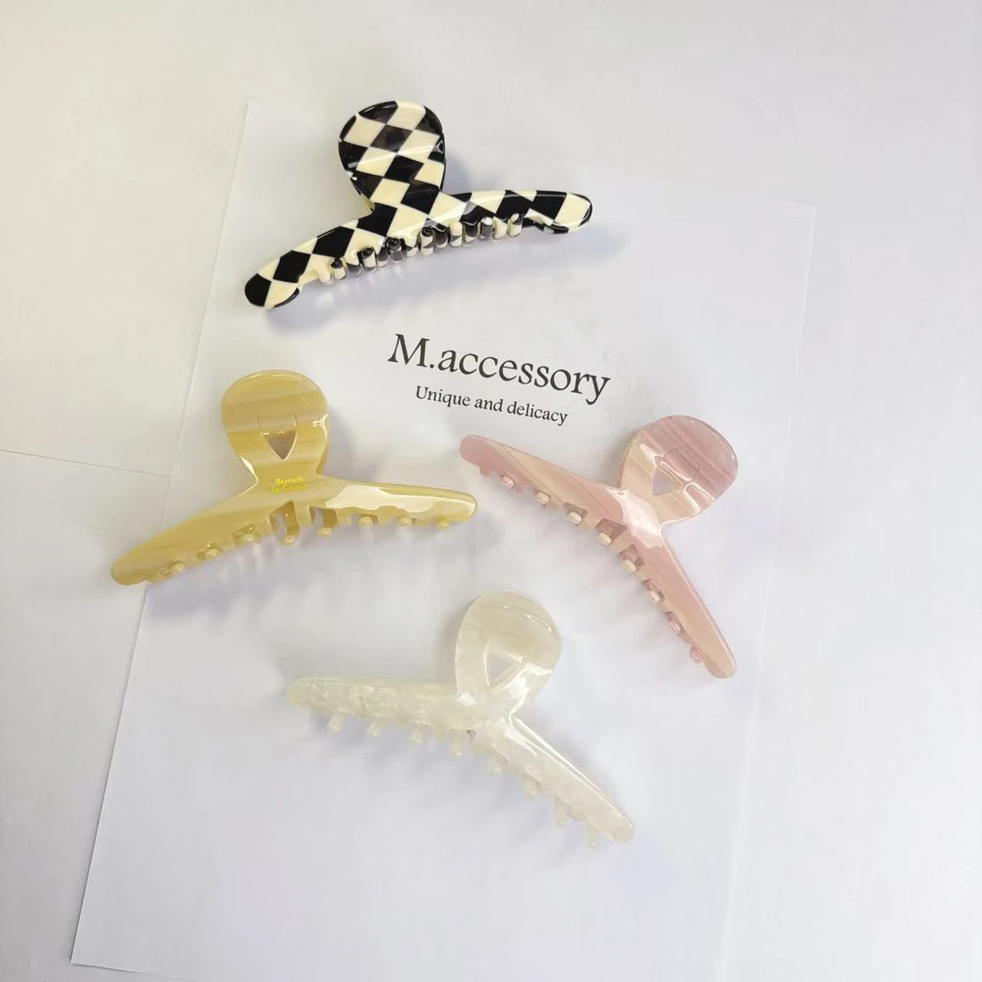 Mi33韩代网红复古简约韩版抓夹高级感气质大号ins抓夹发抓发夹