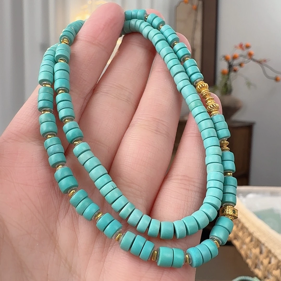 绿松石18K金镶嵌珠宝半成品