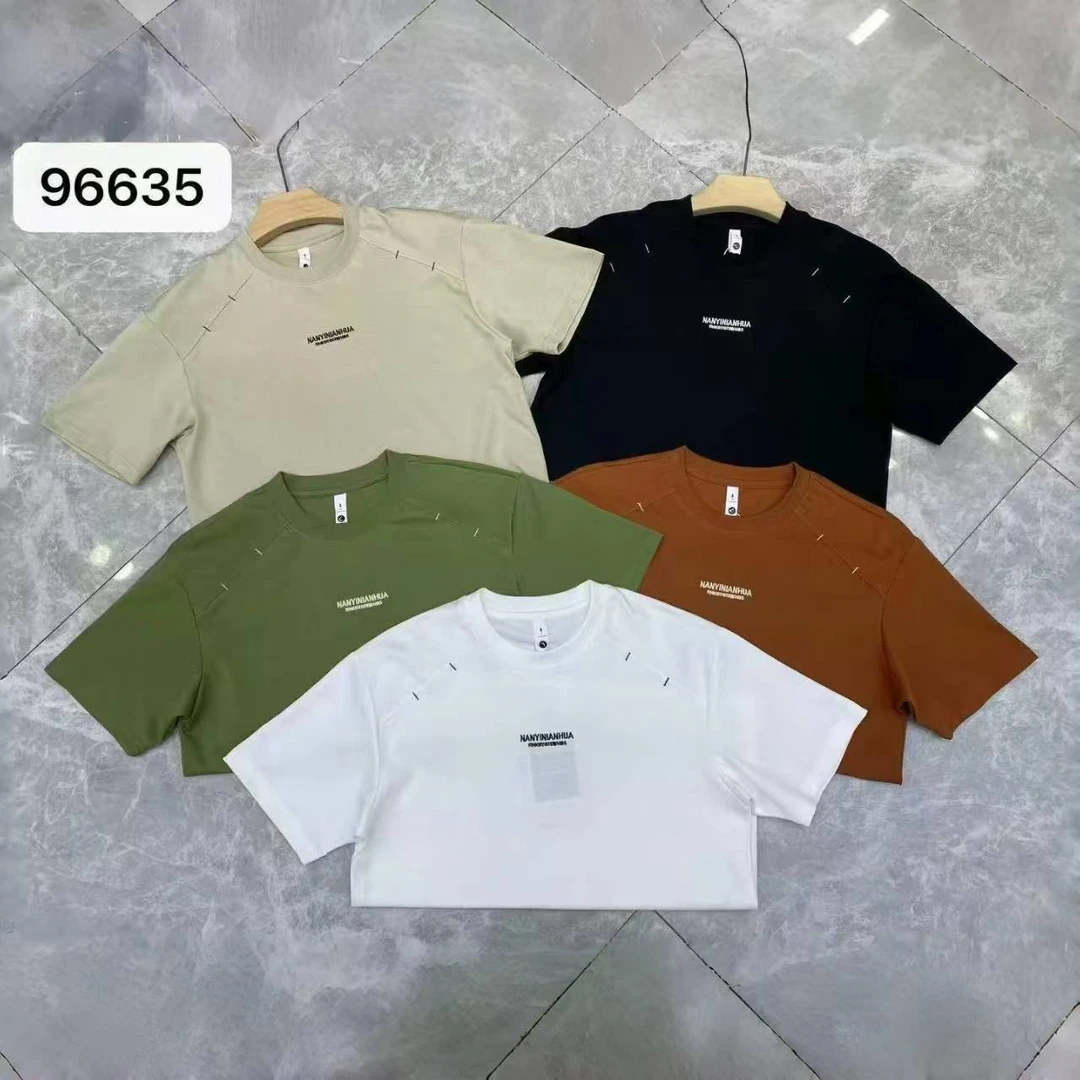 【爆款热卖】男士夏季休闲短袖96635款百搭上衣半袖圆领纯色时尚