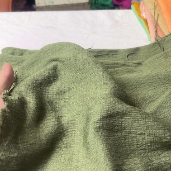 棉混纺军绿麻棉2米