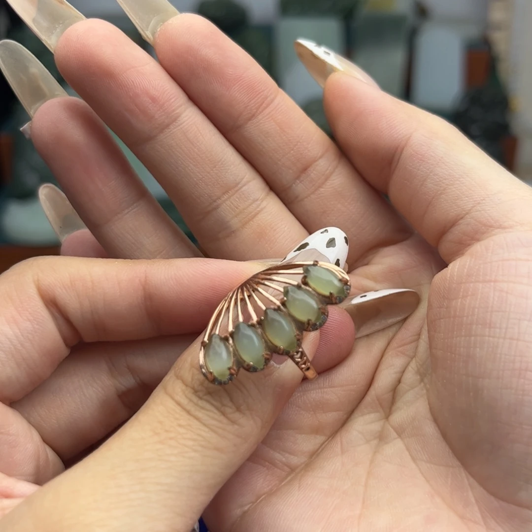 颈饰银S925镀金镶嵌和田玉