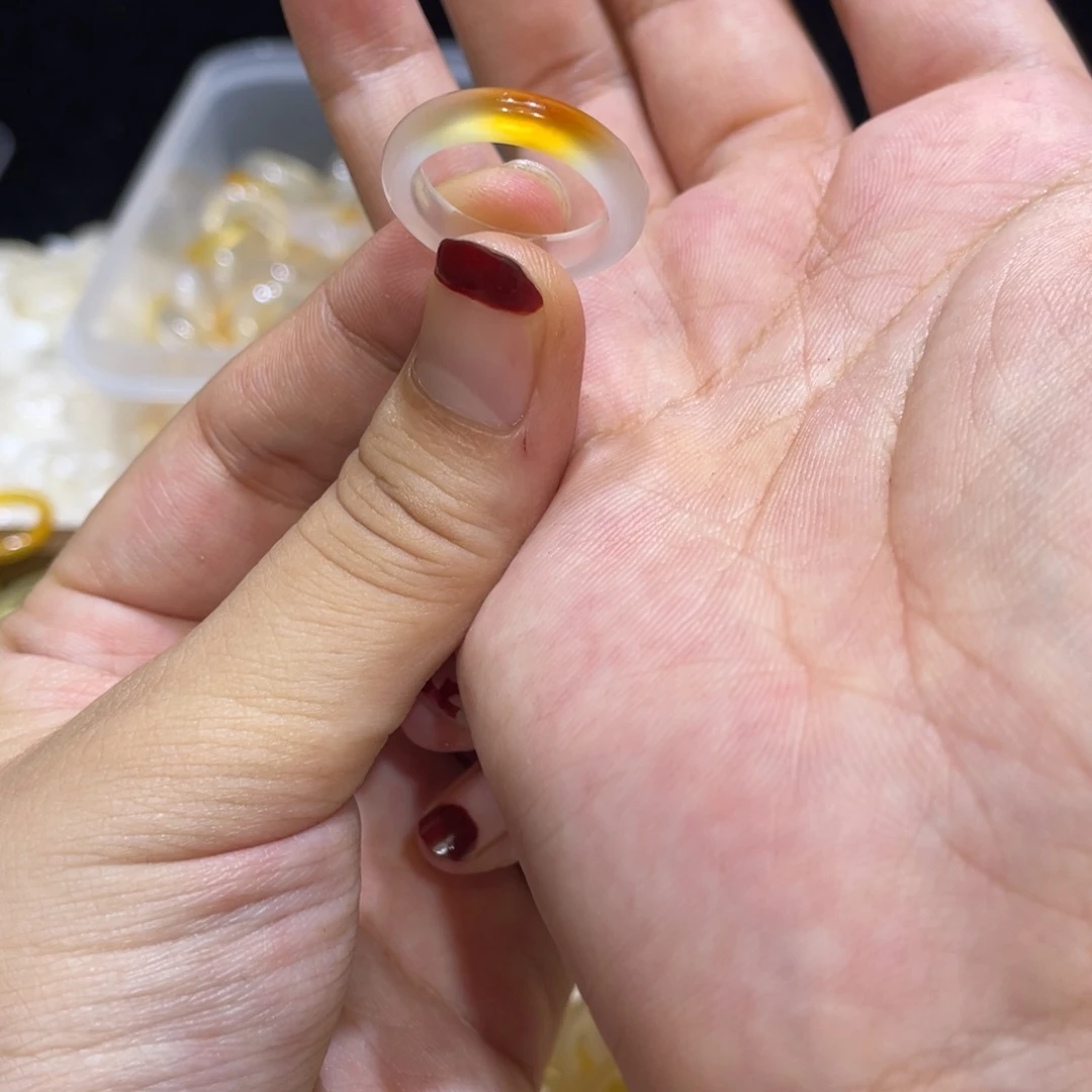 玛瑙/玉髓未镶嵌戒指92号港13