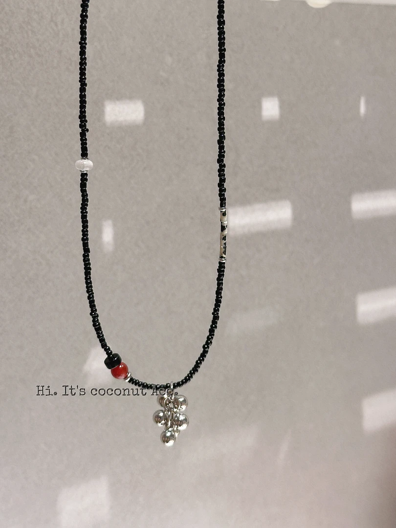 钨合金项链 「椰饰原创」韩系秋冬葡萄串毛衣链项链ins小饰品