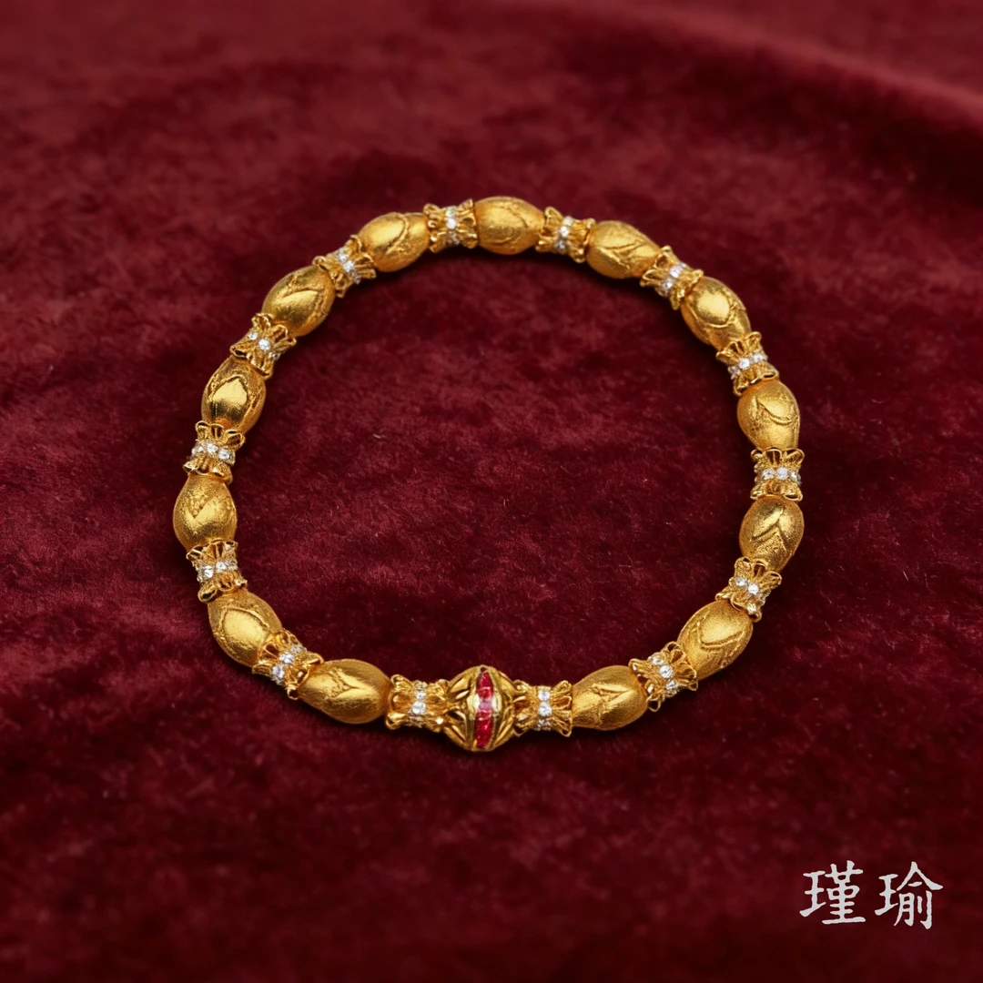 爆款K经典黄色莲花手链多样性发货49970