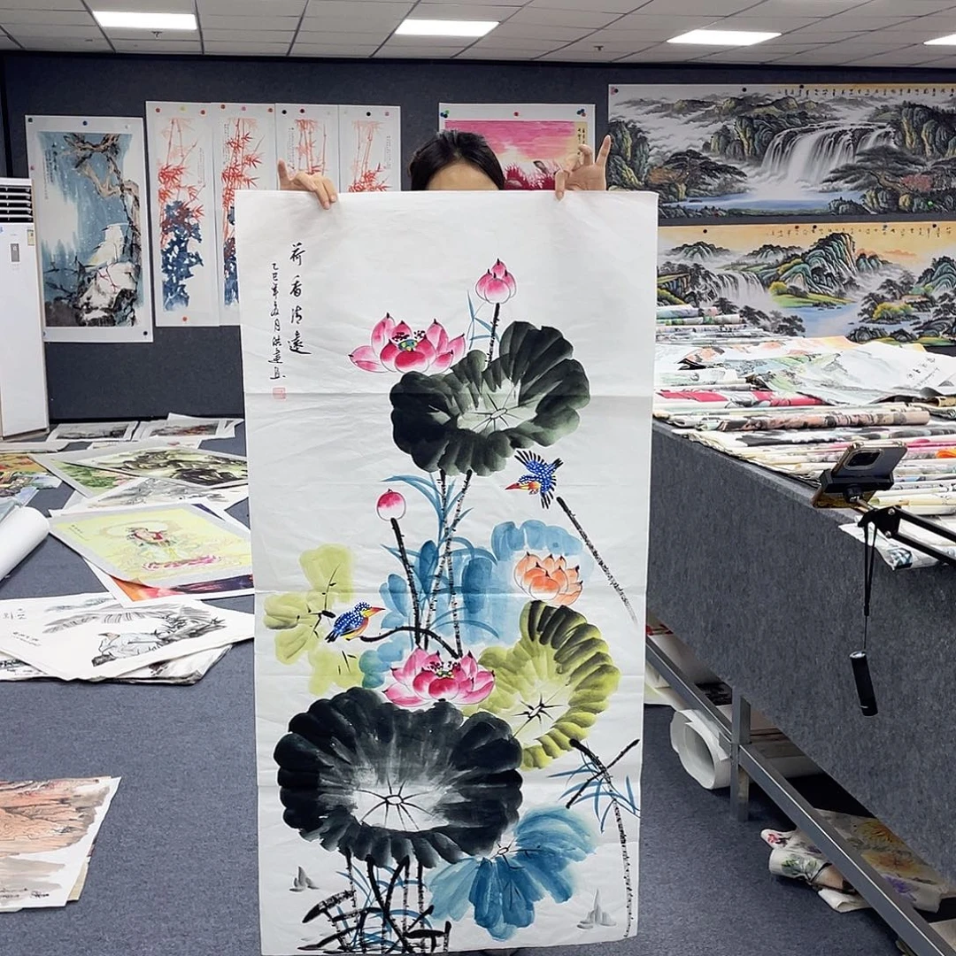 国画作品小姐姐放漏…