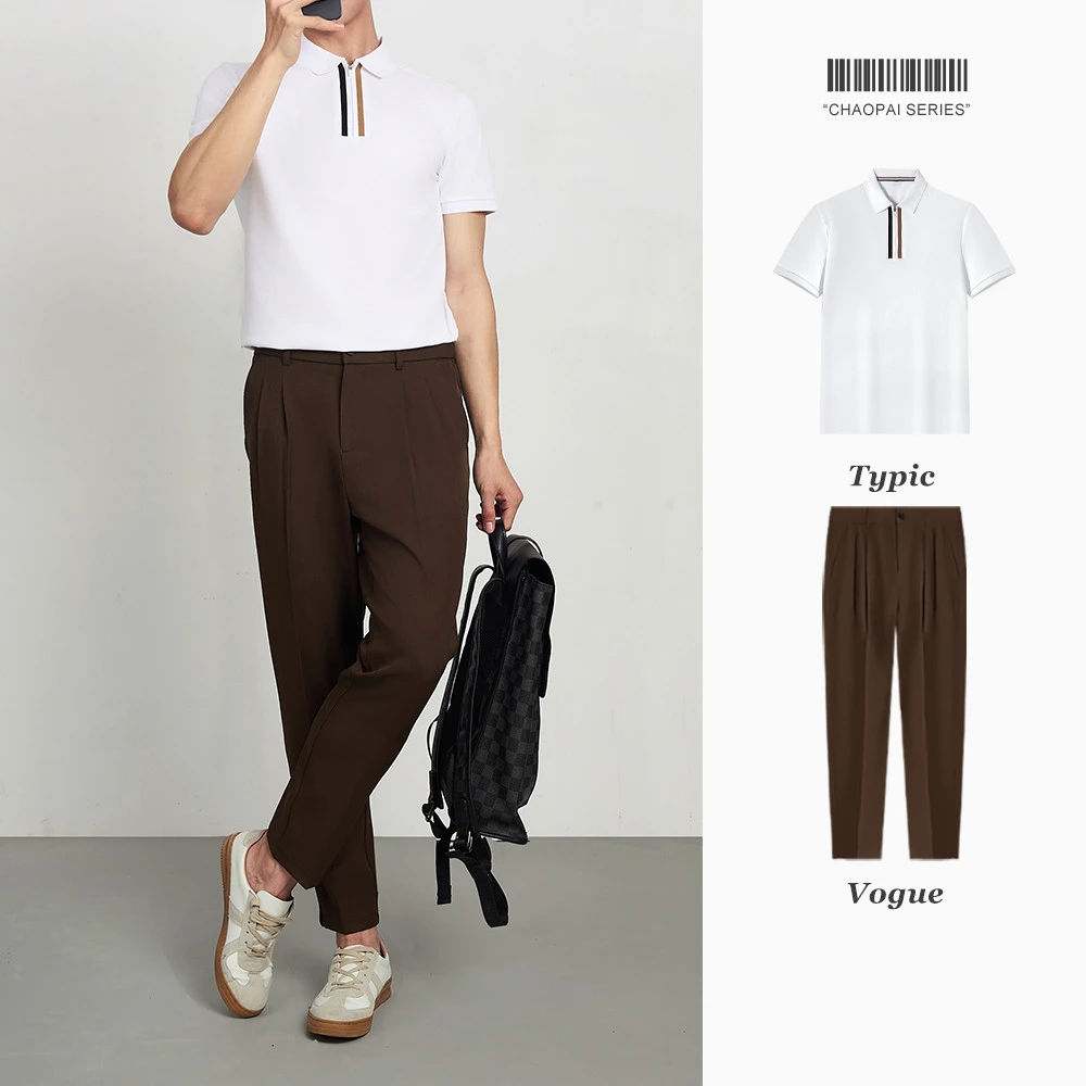 夏日上新套装男2025春夏季新款短袖工作休闲西裤高级感时尚Polo衫