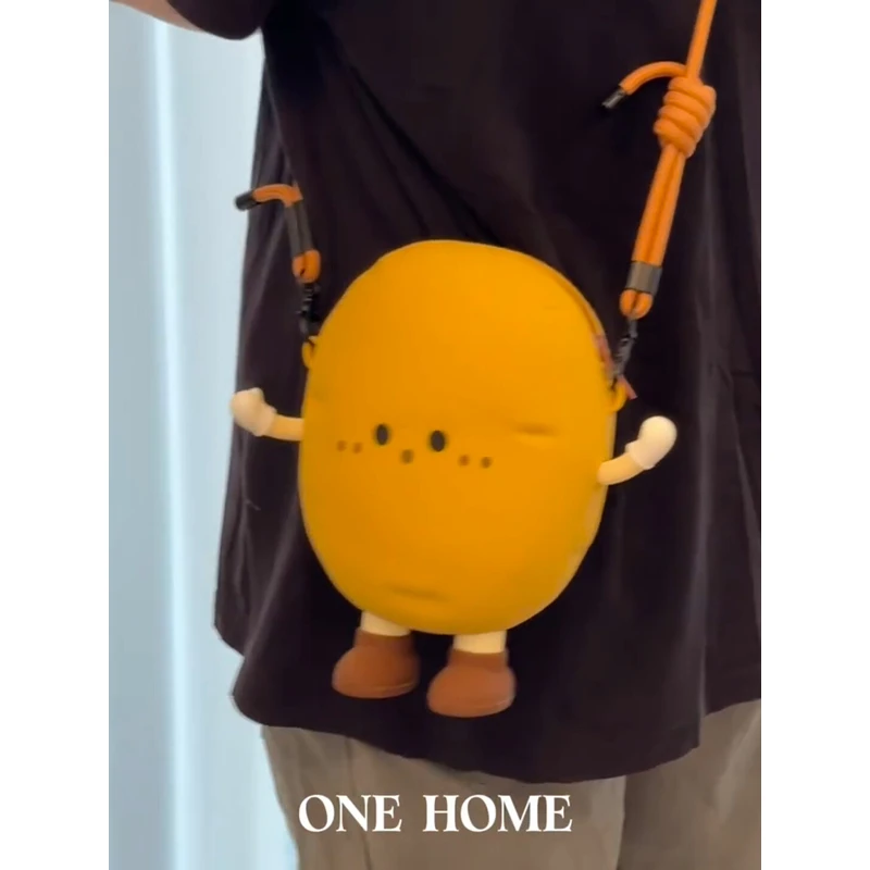 ONE 蔬菜系列收纳包可爱零钱包口红收纳包单肩斜跨包创意手机包