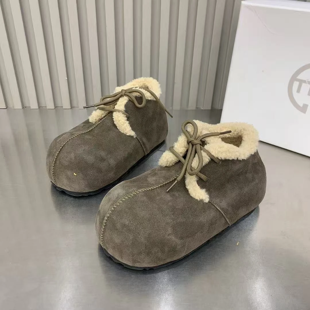 TTYY60-58韩版厚底5公分休闲百搭网红牛反绒皮时装保暖勃肯鞋