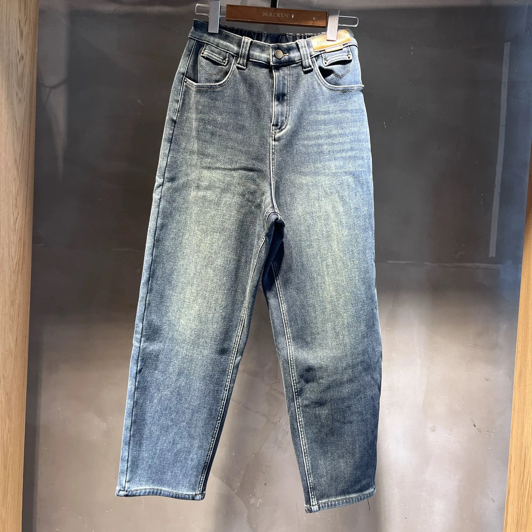 麦寻女装2024冬款KCNLP029显瘦牛仔裤通勤百搭显瘦显高