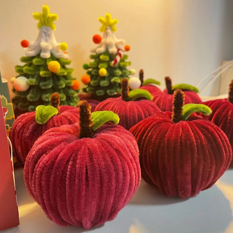 圣诞节平安果扭扭棒手工制作diy材料包送闺蜜女友平安夜礼物I151