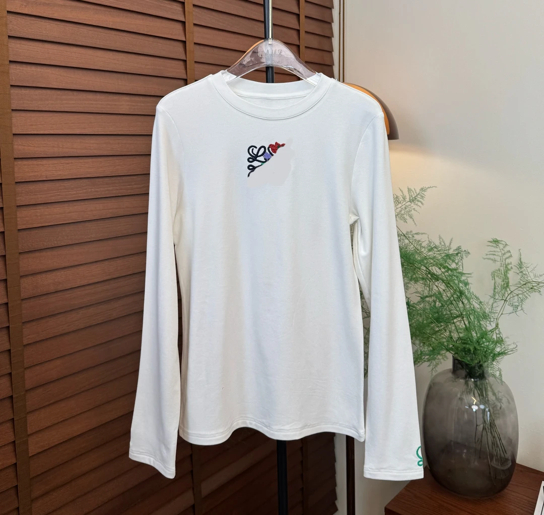 丙上丁 冬款彩色刺绣时尚加绒百搭长袖打底T恤女 MM0801CX