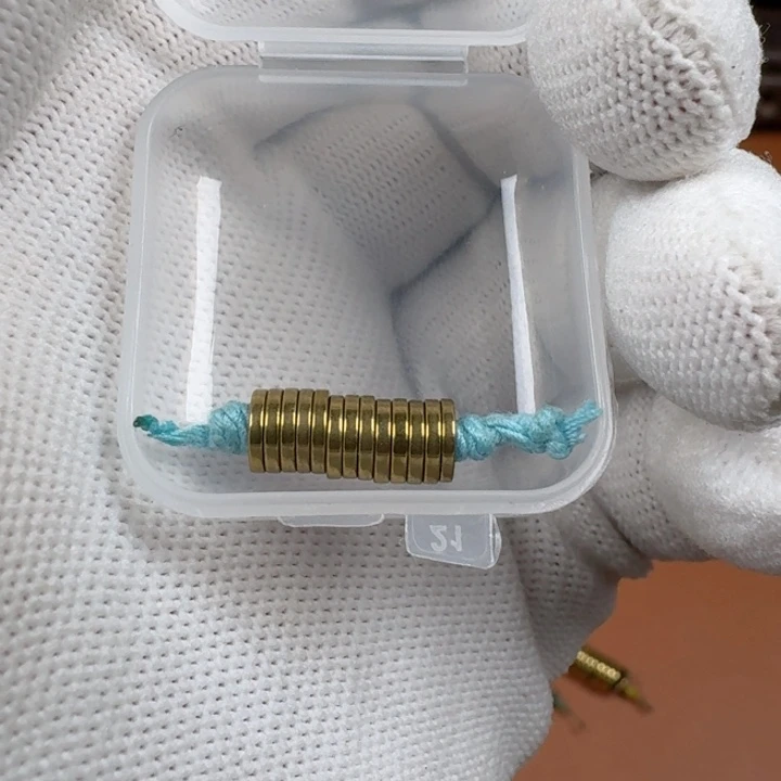 无铜合金文玩配饰黑胆石隔片6✖️1