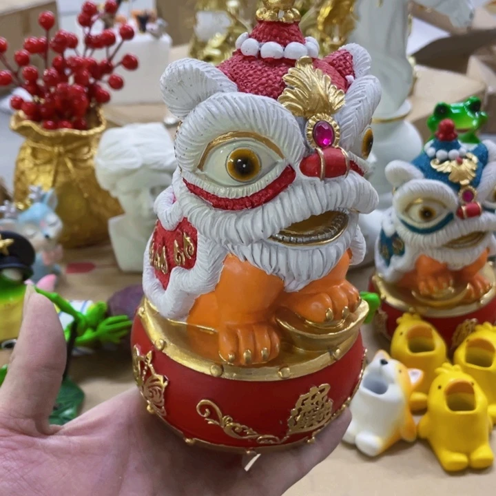 红陶来来来来来来红色醒狮