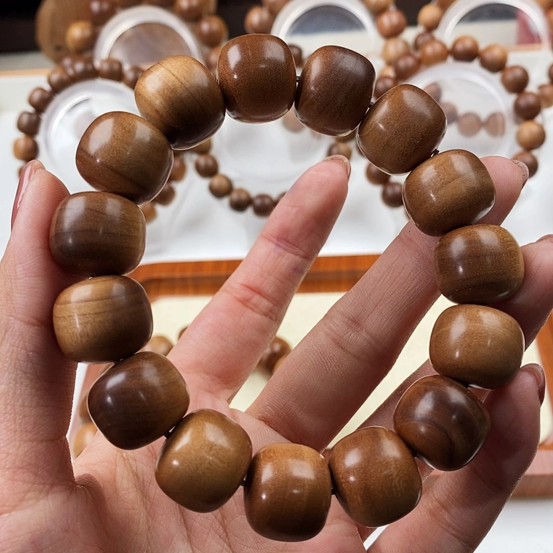 端***幽檀香木无事牌全沉水15*16虎皮老山檀香