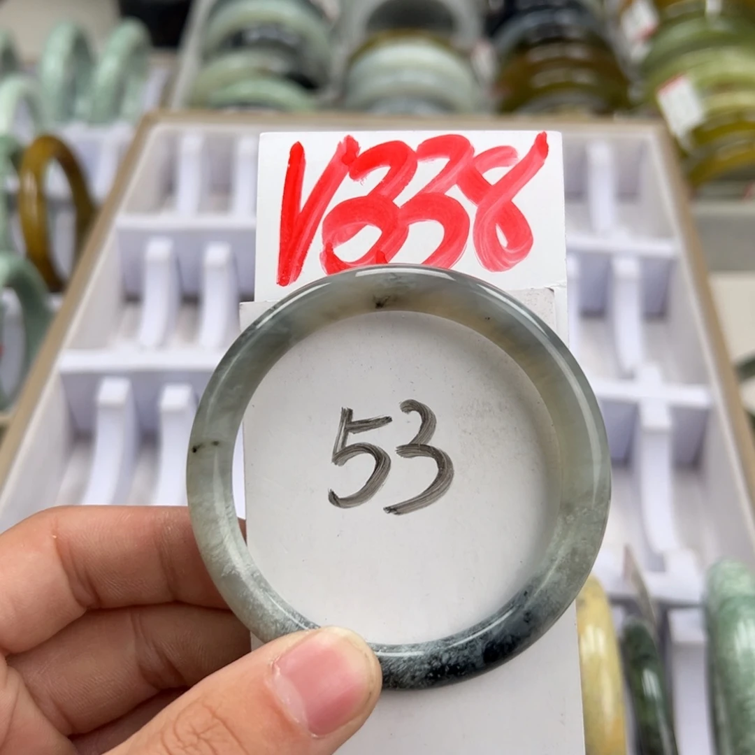 岫玉手镯未镶嵌天然岫玉微瑕