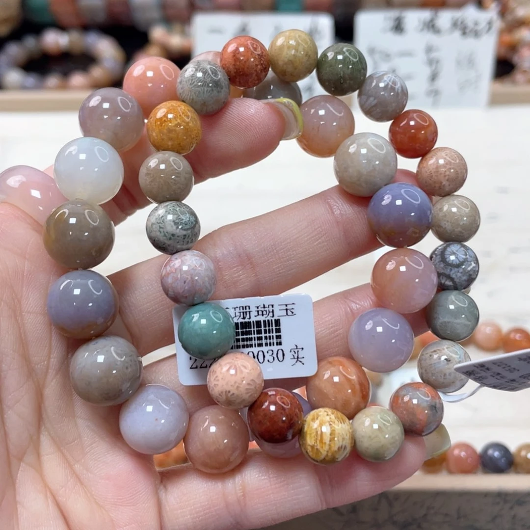 硅化珊瑚（珊瑚玉）手链未镶嵌暴*346