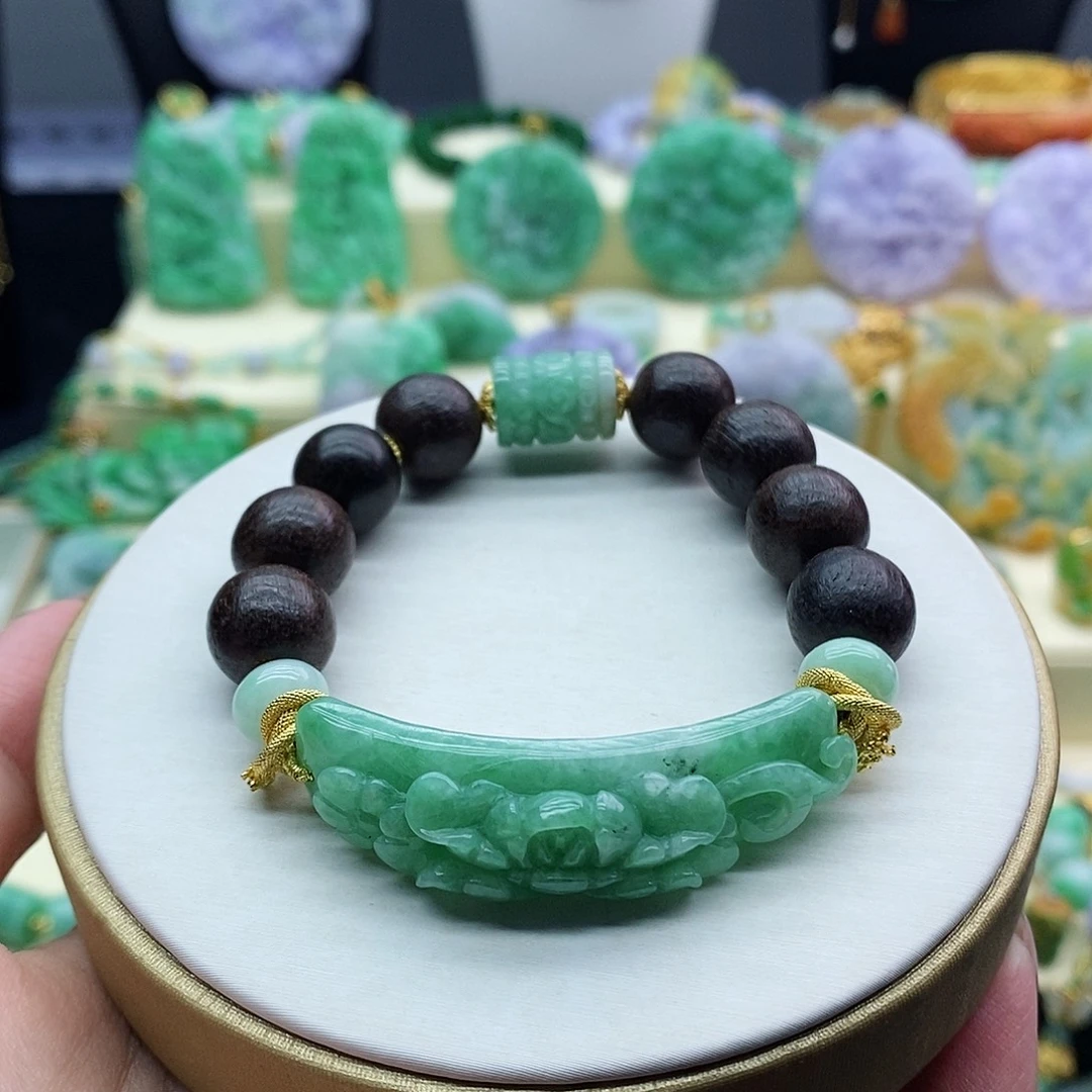 未镶嵌手串翡翠手牌