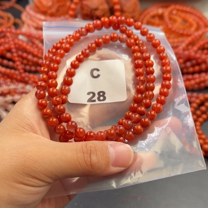 南红玛瑙未镶嵌多样性发货默认微瑕称重6mm