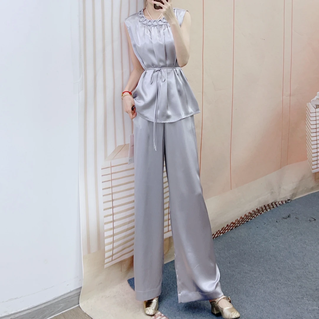 82无袖小衫+垂感直筒裤两件套套裤85A82/XJ