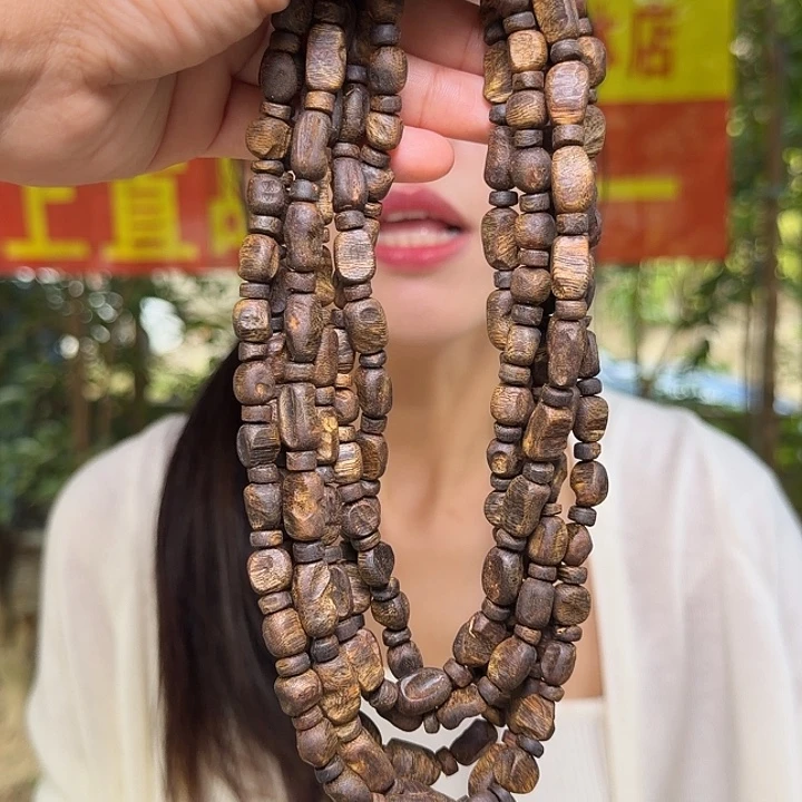 手串沉香海南老白奇金丝玉华红油天然野沉水老包头多样性发一34g