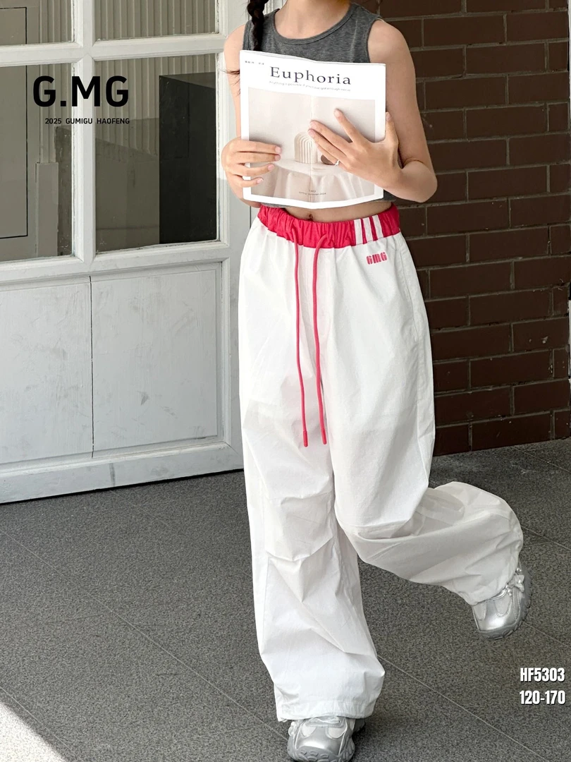 5303童装腰头字母休闲裤