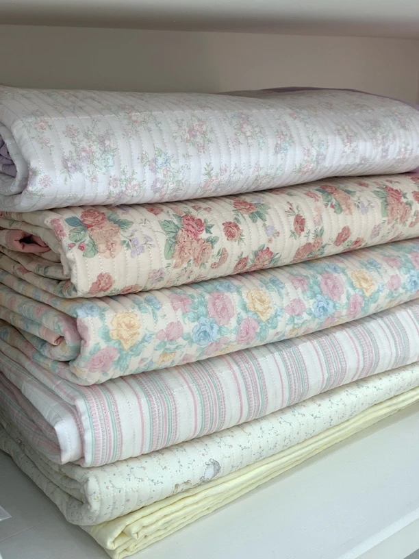 母婴级A类全棉双层纱单品链接床盖被套枕套