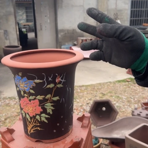 紫砂花盆紫砂花盆盆景盆栽