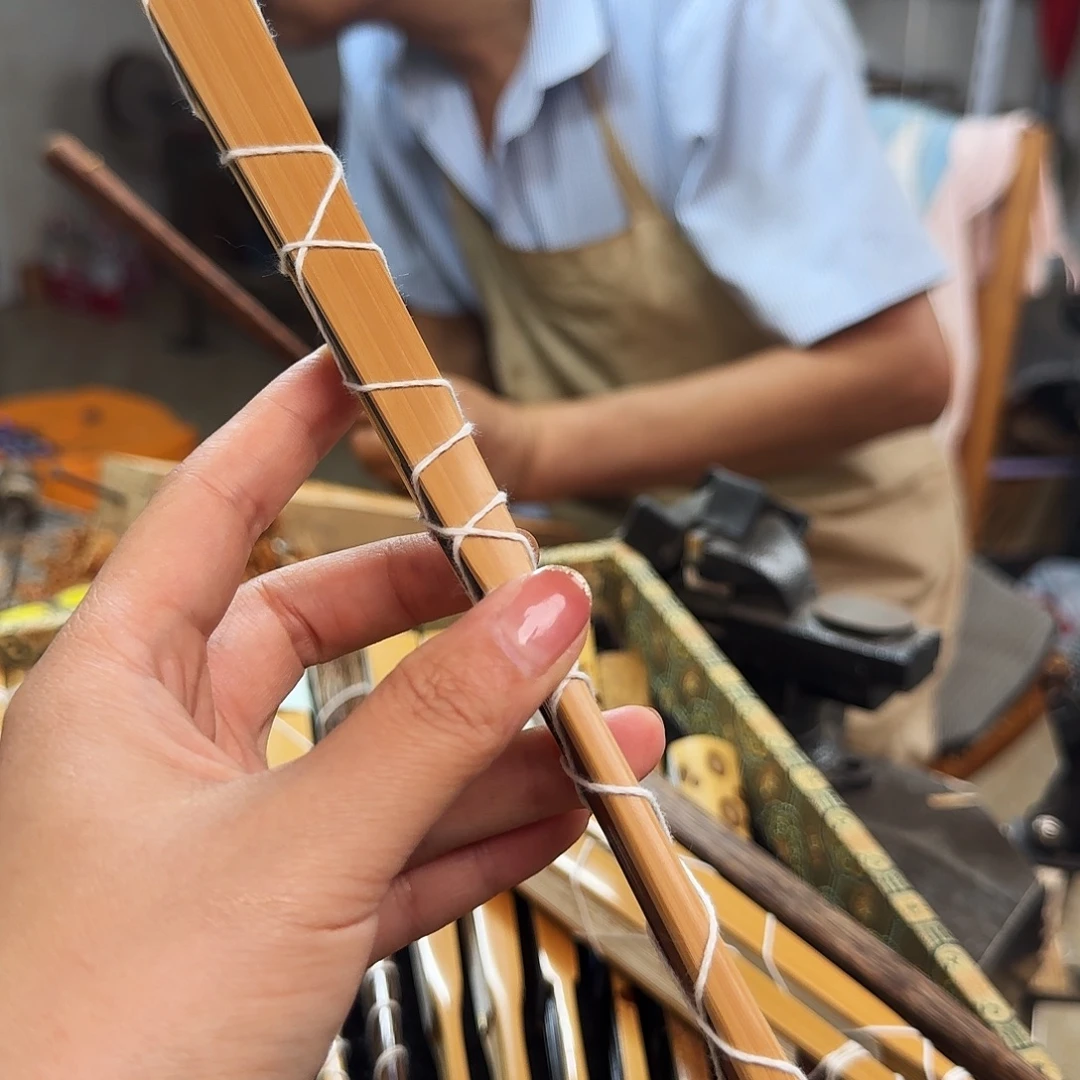 慢***作扇子美人小茄头折扇蛇纹木
