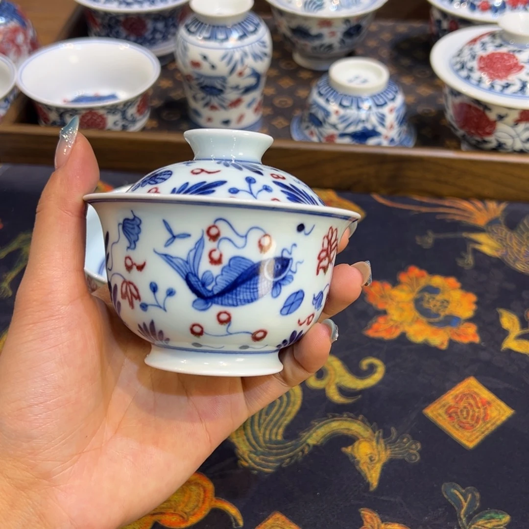 陶瓷摆件景德镇陶瓷茶器百宝箱