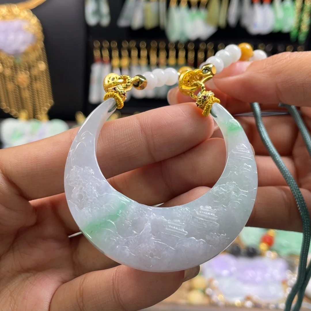 颈饰未镶嵌翡翠代编织