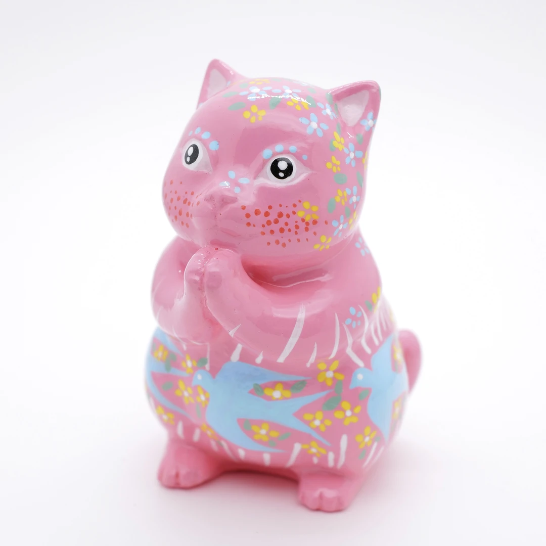 PM 王甜心工作室《祈福小猫》石膏作品，仅一件（非王甜心本人绘画）