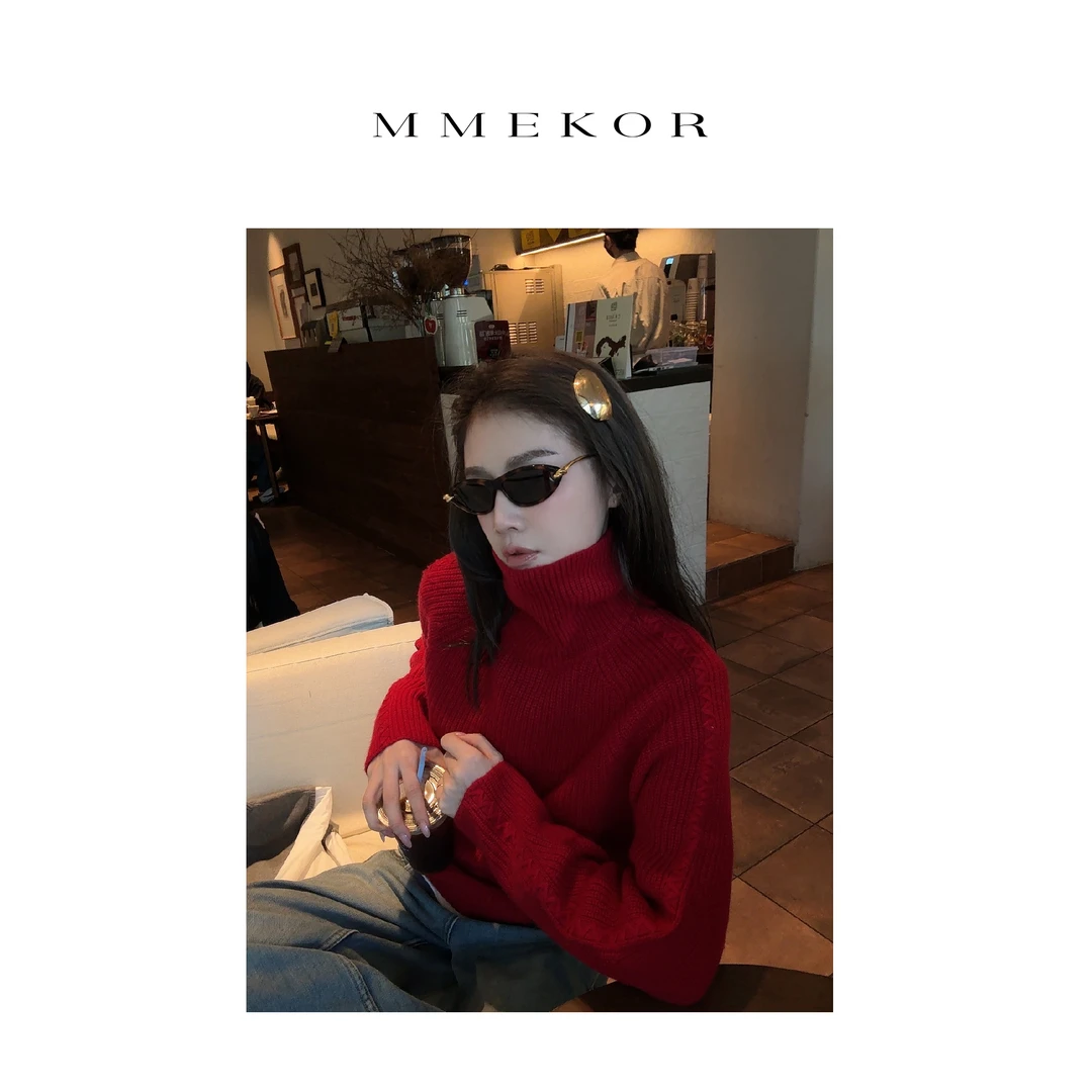MMEKOR“口红毛衣” 2025新款秋款摩登街头时髦上衣 30811