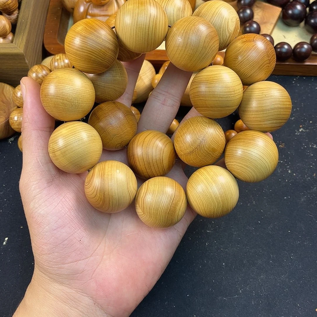 柏木（崖柏）手串/手链30鸡油黄手持