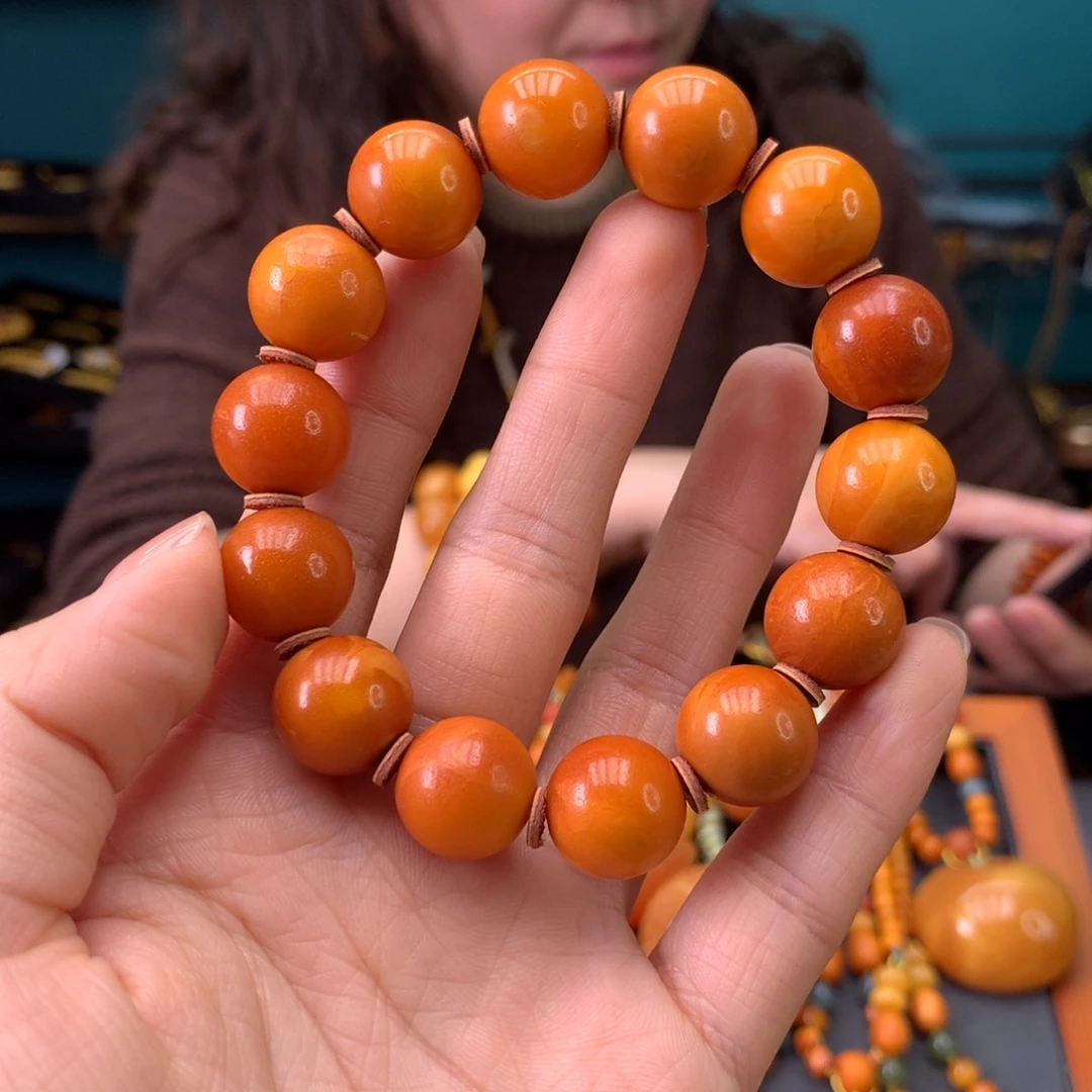 蜜蜡未镶嵌手串天然