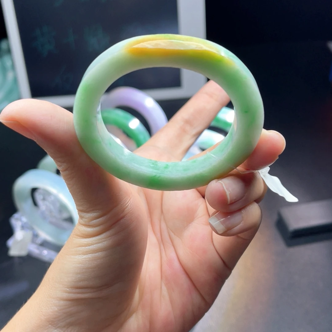 未镶嵌天然翡翠手镯定制定制翡翠