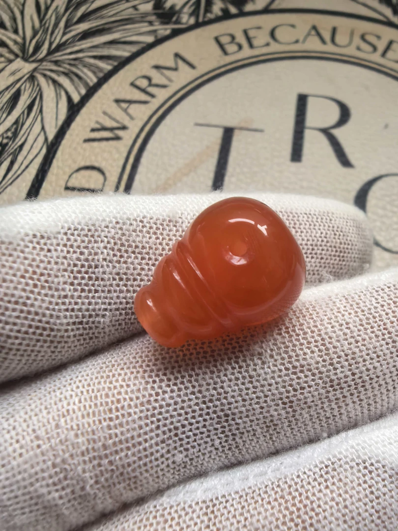 N0001天然原矿南红三通吊坠配饰