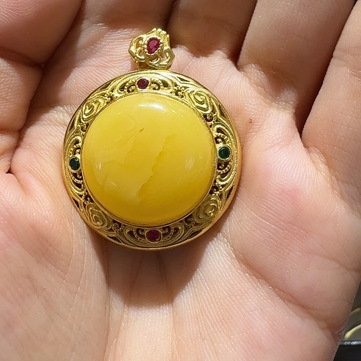 R***l蜜蜡银S925镶嵌吊坠(不含链)吊坠