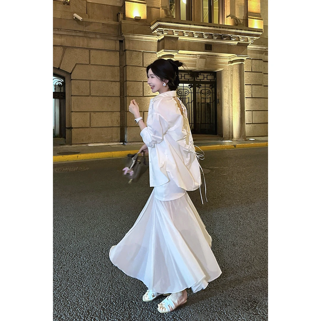 毛妮Peshe【和风折纸】方口袋长袖衬衫女2025夏法式气质上衣L1704