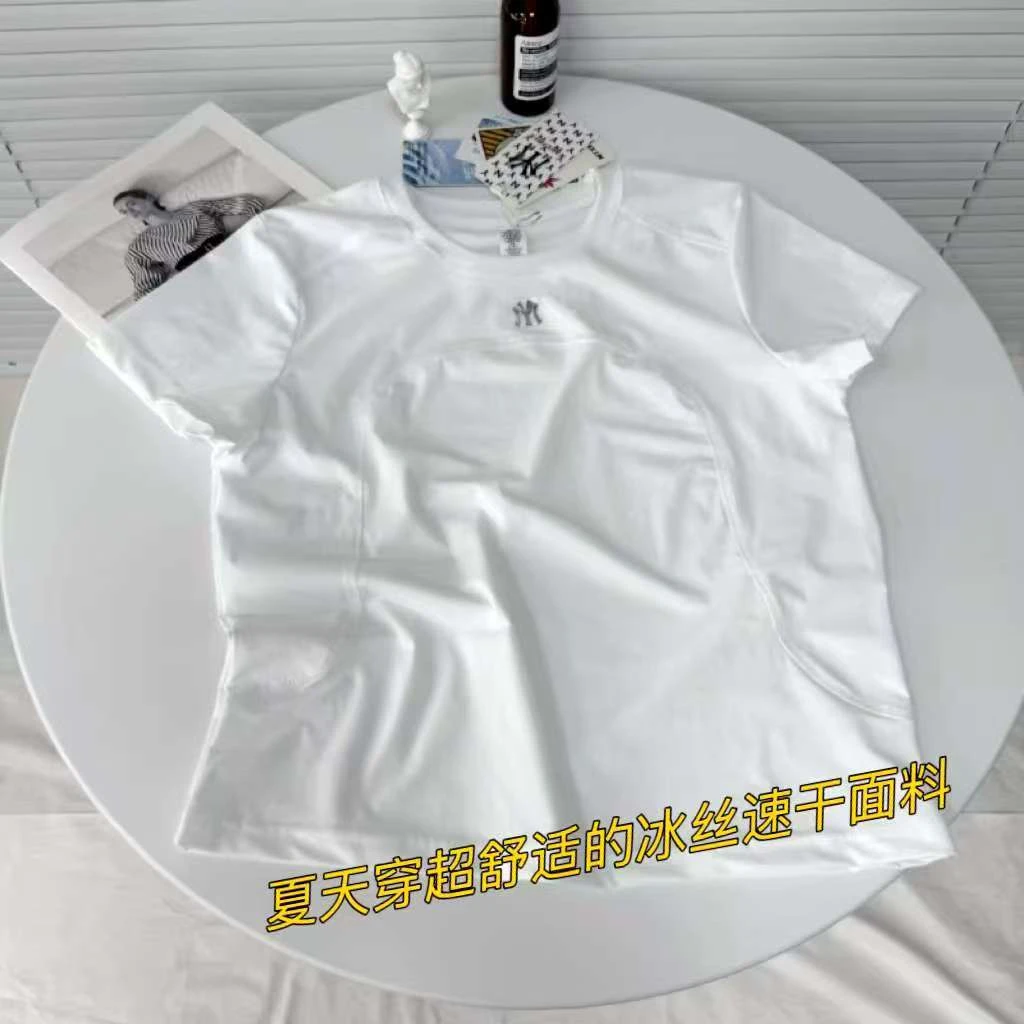 【杨嘻嘻】韩系夏季宽松型拼接透气新潮风舒适潮牌纯色圆领28137