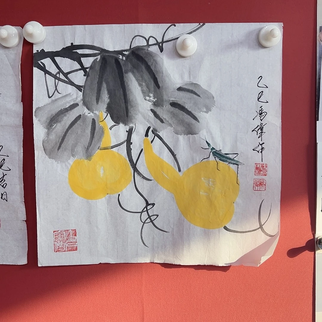 国画冯伟老师亲笔手绘国画作品慧