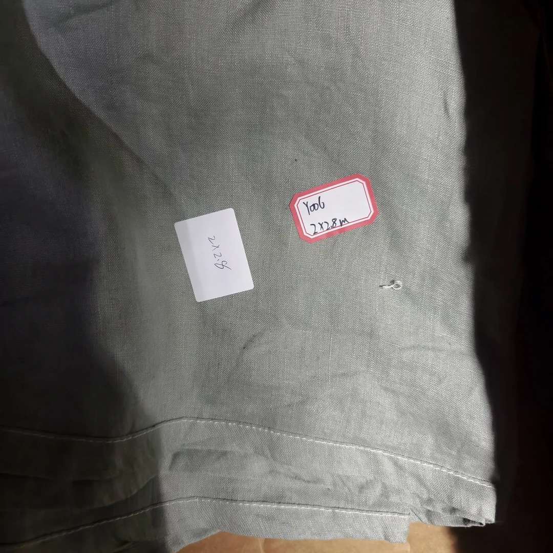 Y006灰绿色棉床单2*2.8