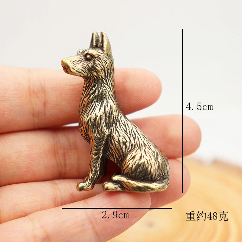《鸿润专属》生肖狗家居办公桌面茶宠小摆件铜制工艺品装饰茶宠摆设