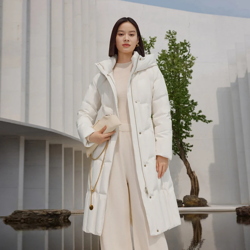 波司登商场同款冬季新款女长款品质直充（中厚）羽绒服户外修身