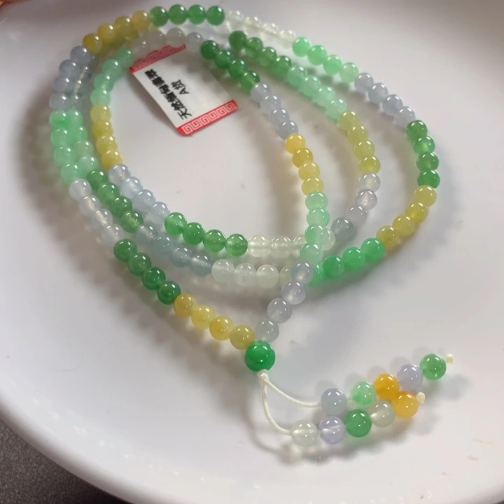 翡翠未镶嵌颈饰项链