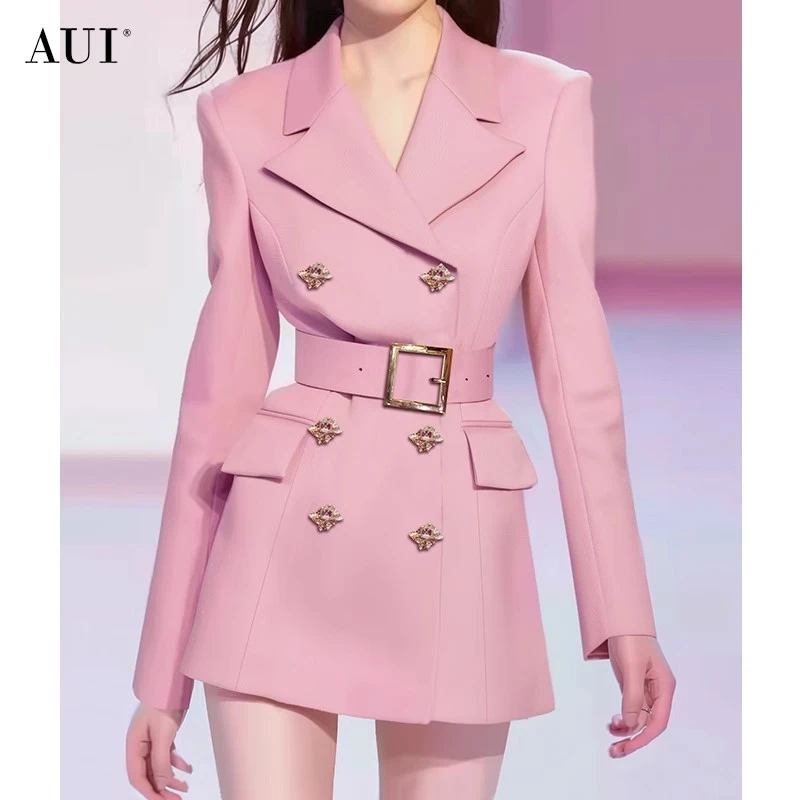 【大鱼专属】AUI显瘦气质减龄超温柔知性女春修身西服裙-25W048193