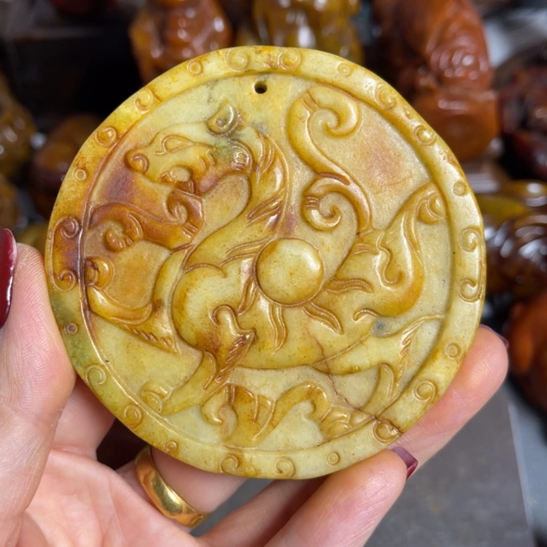 蛇纹石玉合金颈饰